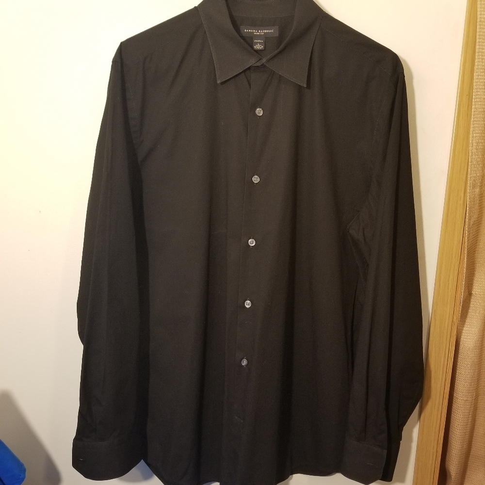 Banana Republic black dress shirt L